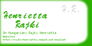 henrietta rajki business card